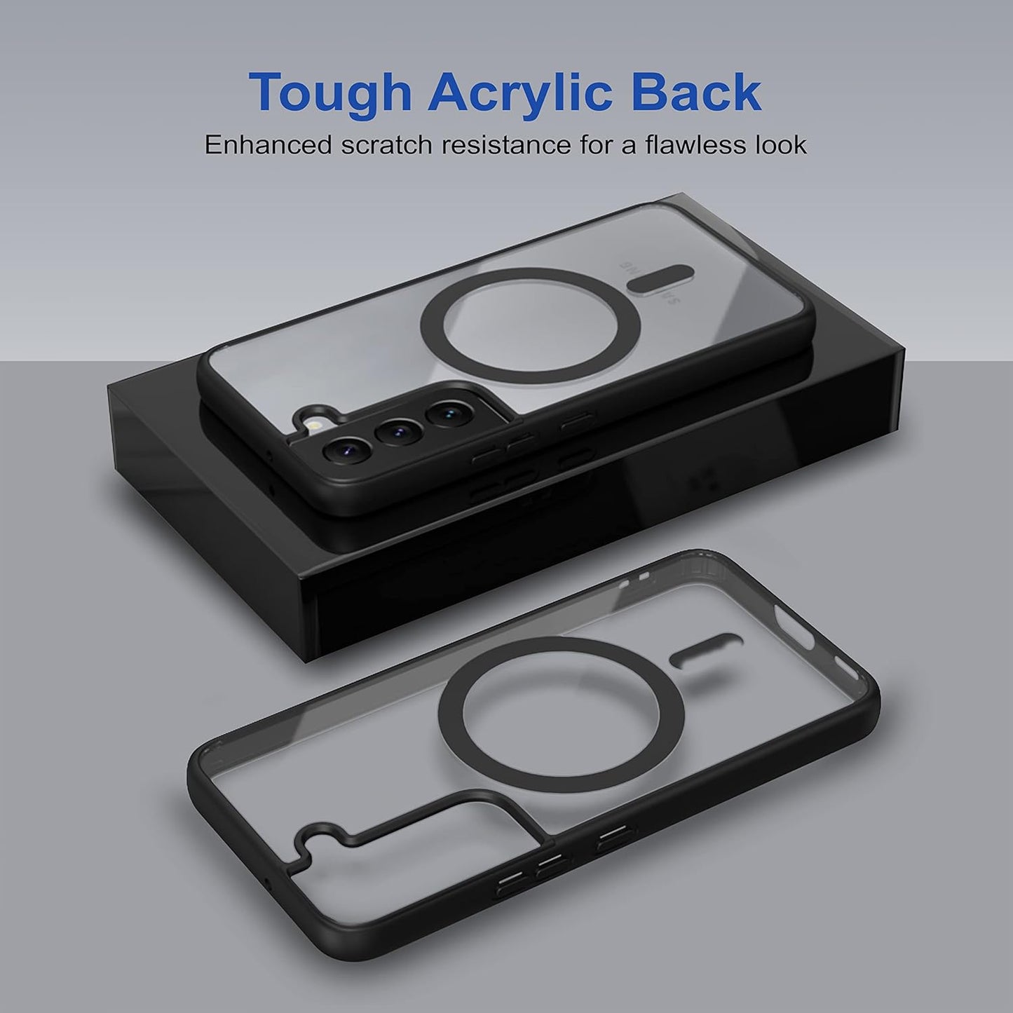 Clear Shockproof Magsafe Back Case Cover for Galaxy S22 Plus 5G