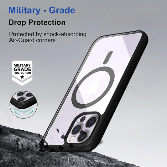 Clear Shockproof Magsafe Back Case Cover for iPhone 15 Pro