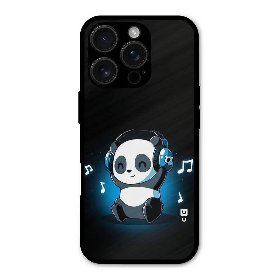 Adorable Panda Enjoying Music Shockproof Hybrid Protection (Metal + TPU) Back Case Cover CoversCart