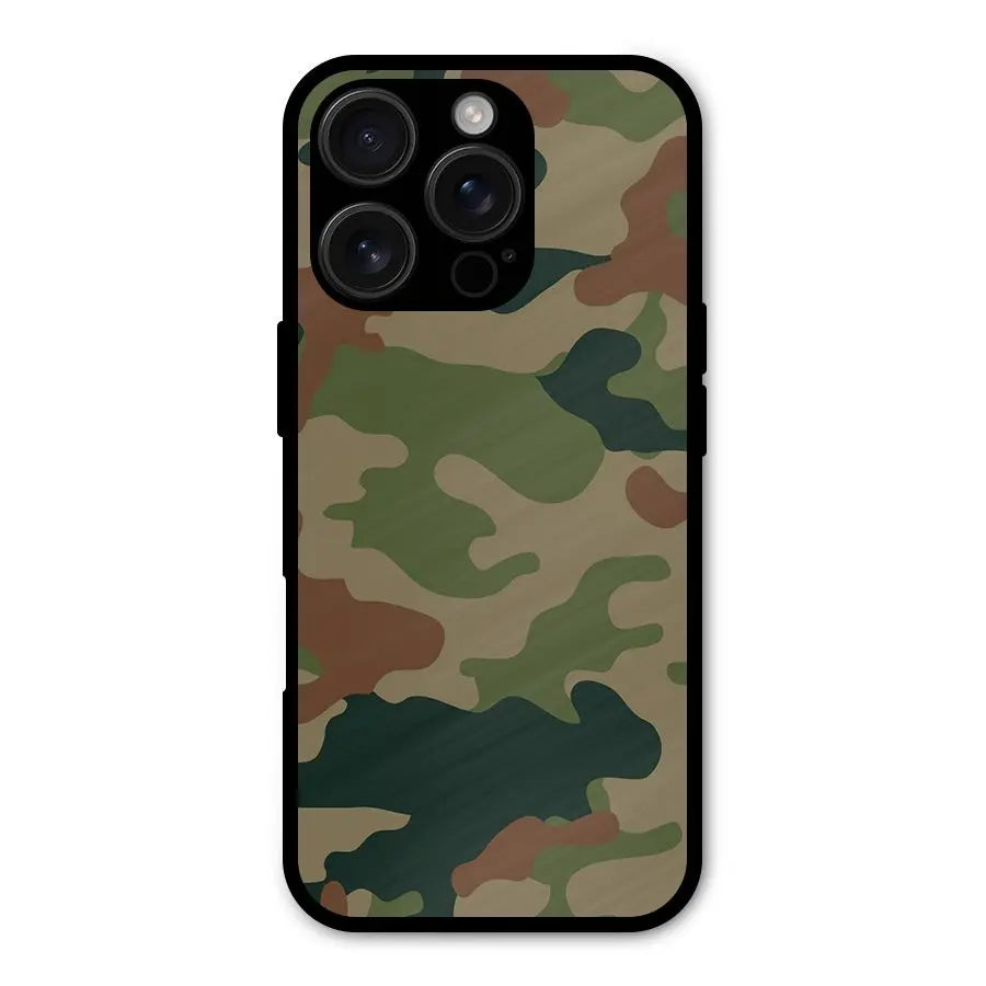 Army Camouflage Shockproof Hybrid Protection (Metal + TPU) Back Case Cover CoversCart