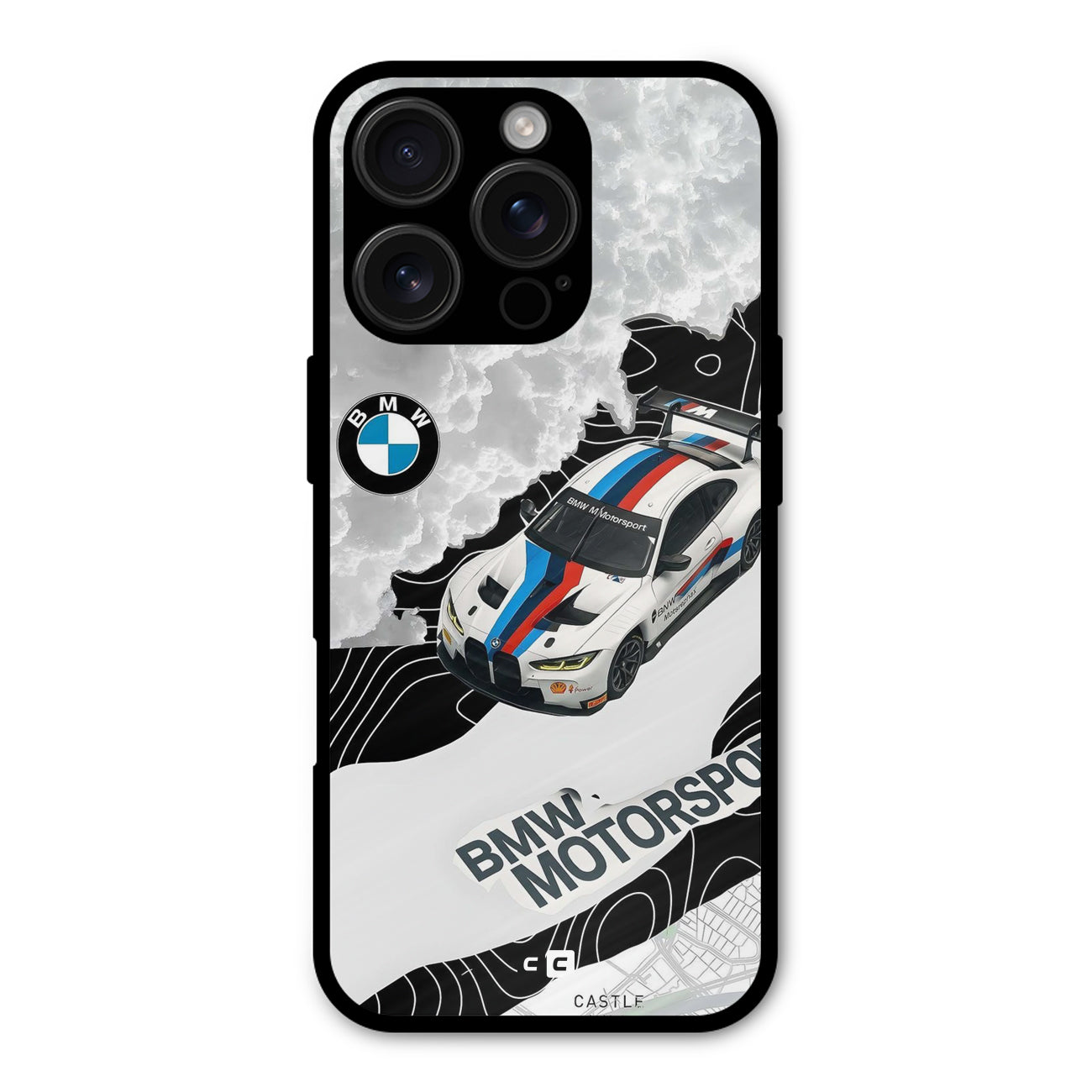 BMW M4 GT3 Racing Shockproof Hybrid Protection (Metal + TPU) Back Case Cover