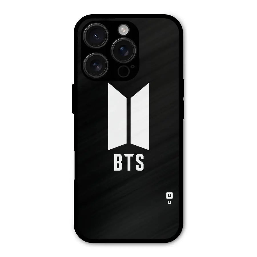 BTS Logo Black Shockproof Hybrid Protection (Metal + TPU) Back Case Cover CoversCart
