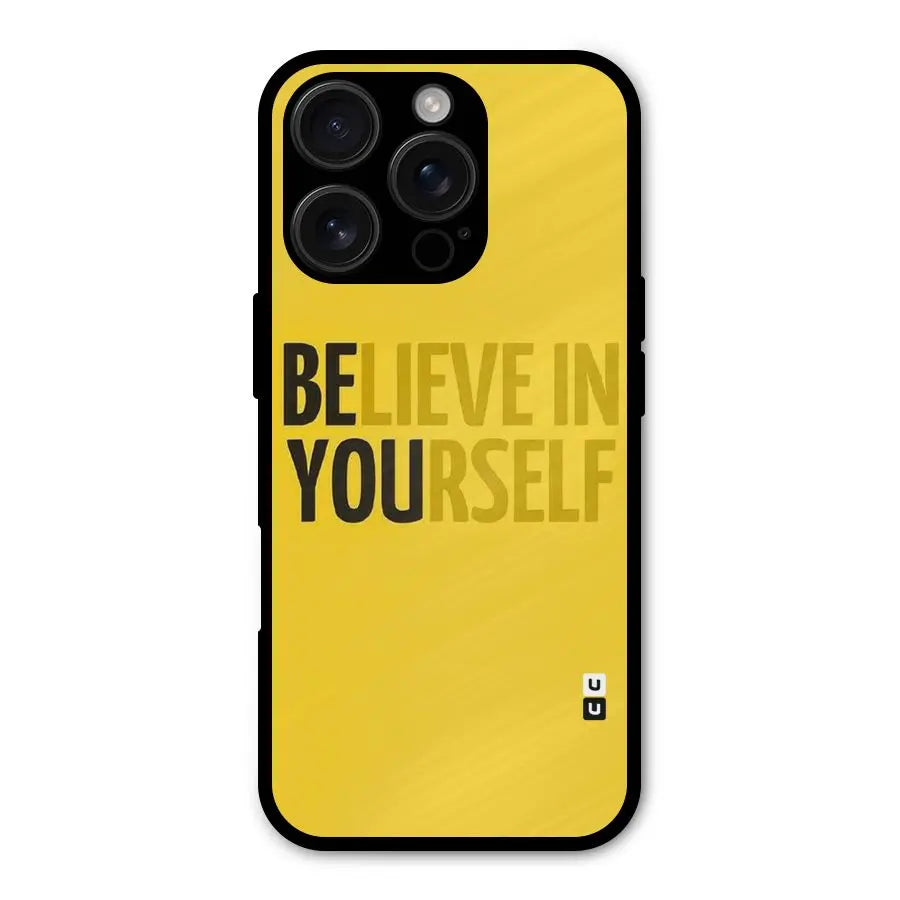 Believe Yourself Yellow Shockproof Hybrid Protection (Metal + TPU) Back Case Cover CoversCart