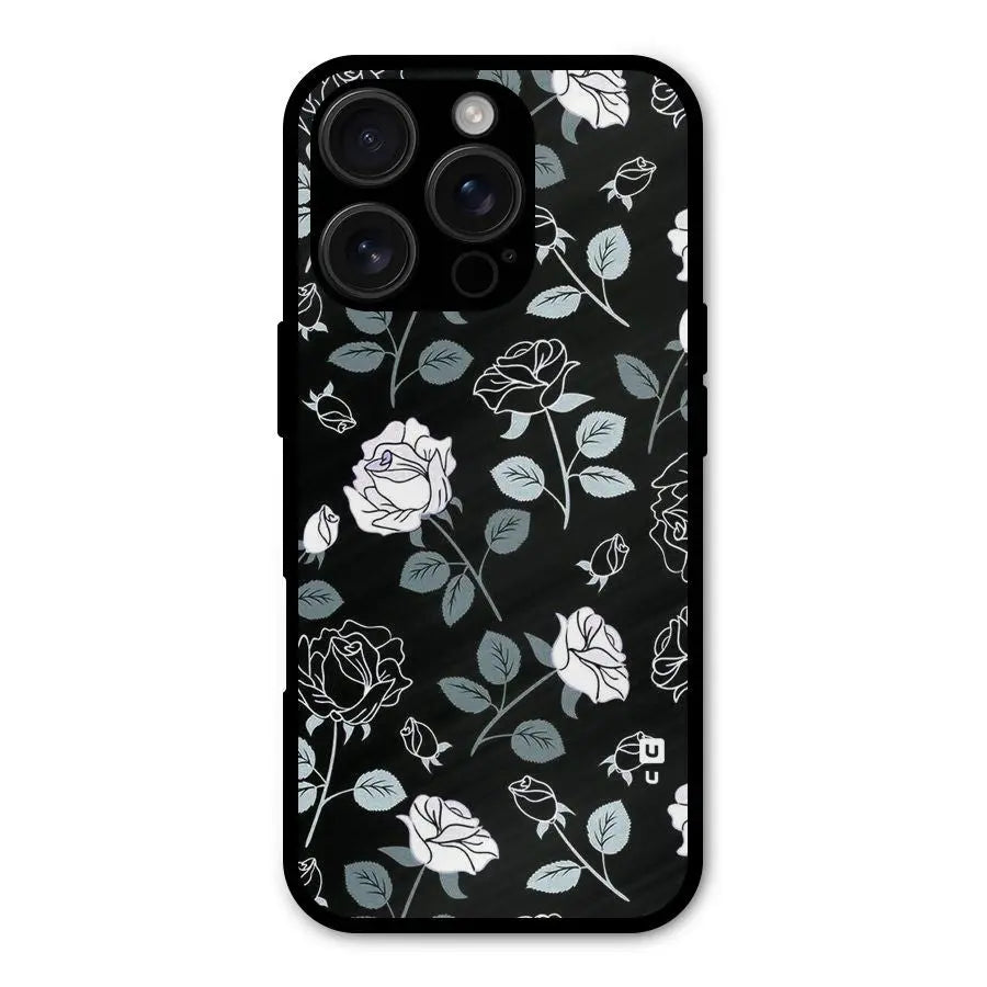 Black Artsy Bloom Shockproof Hybrid Protection (Metal + TPU) Back Case Cover CoversCart