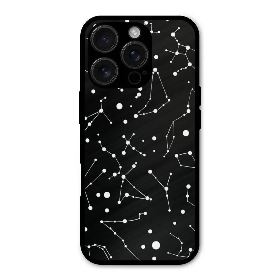 Black Constellation Pattern Shockproof Hybrid Protection (Metal + TPU) Back Case Cover CoversCart