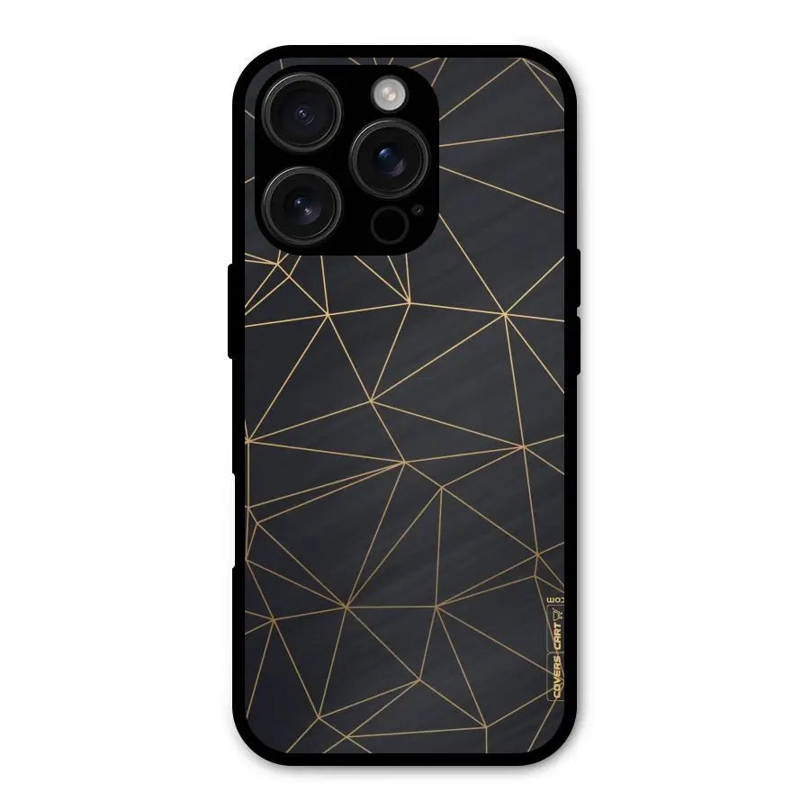 Black Golden Lines Shockproof Hybrid Protection (Metal + TPU) Back Case Cover CoversCart