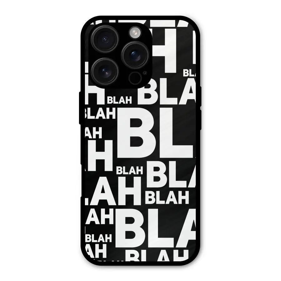 Blah Blah Pattern Shockproof Hybrid Protection (Metal + TPU) Back Case Cover CoversCart