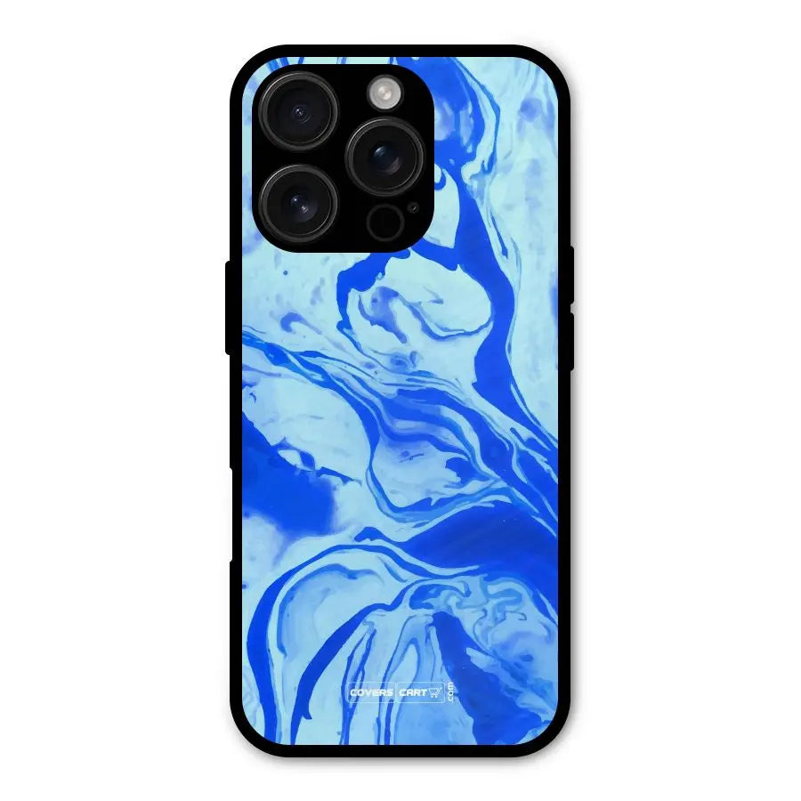 Blaze Blue Marble Texture Shockproof Hybrid Protection (Metal + TPU) Back Case Cover CoversCart