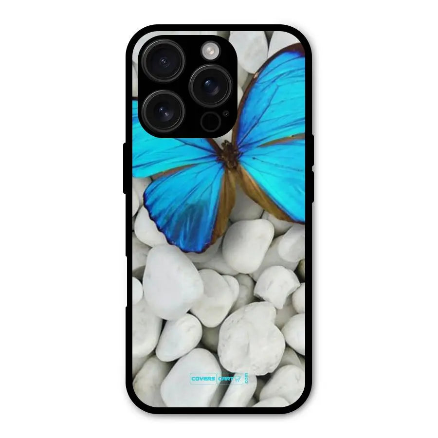 Blue Butterfly Shockproof Hybrid Protection (Metal + TPU) Back Case Cover CoversCart