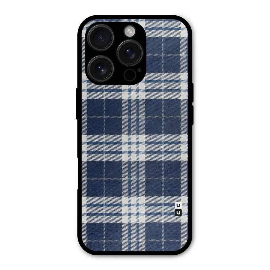 Blue White Check Shockproof Hybrid Protection (Metal + TPU) Back Case Cover CoversCart