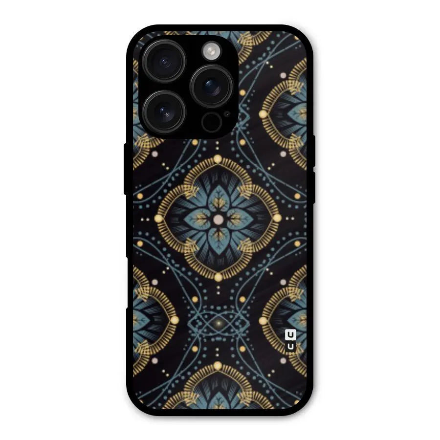 Blue With Black Flower Shockproof Hybrid Protection (Metal + TPU) Back Case Cover CoversCart