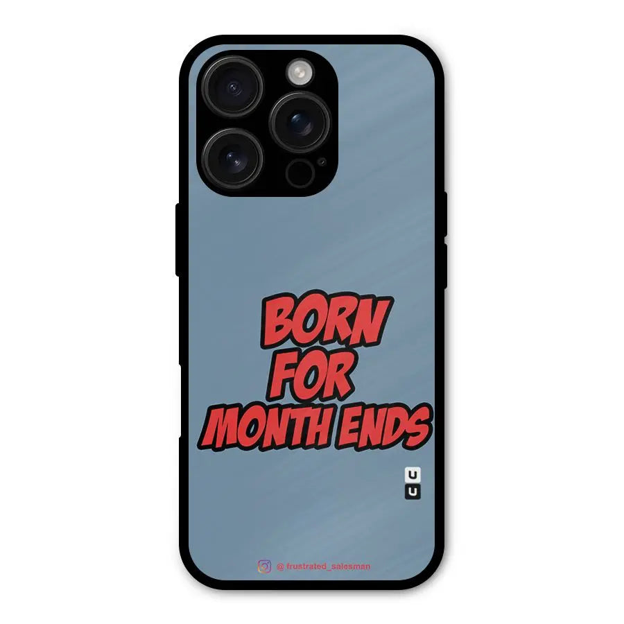 Born for Month Ends SteelBlue Shockproof Hybrid Protection (Metal + TPU) Back Case Cover CoversCart