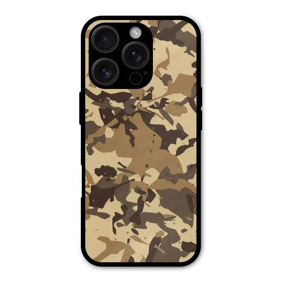 Brown Camouflage Army Shockproof Hybrid Protection (Metal + TPU) Back Case Cover CoversCart