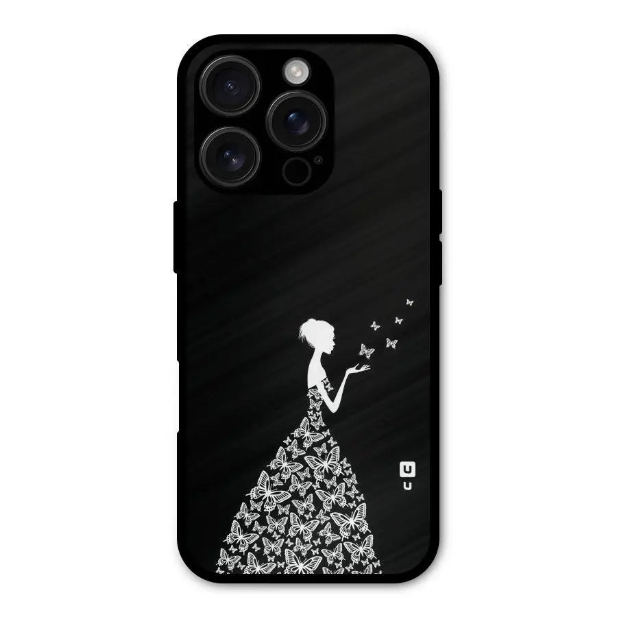 Butterfly Dress Shockproof Hybrid Protection (Metal + TPU) Back Case Cover CoversCart