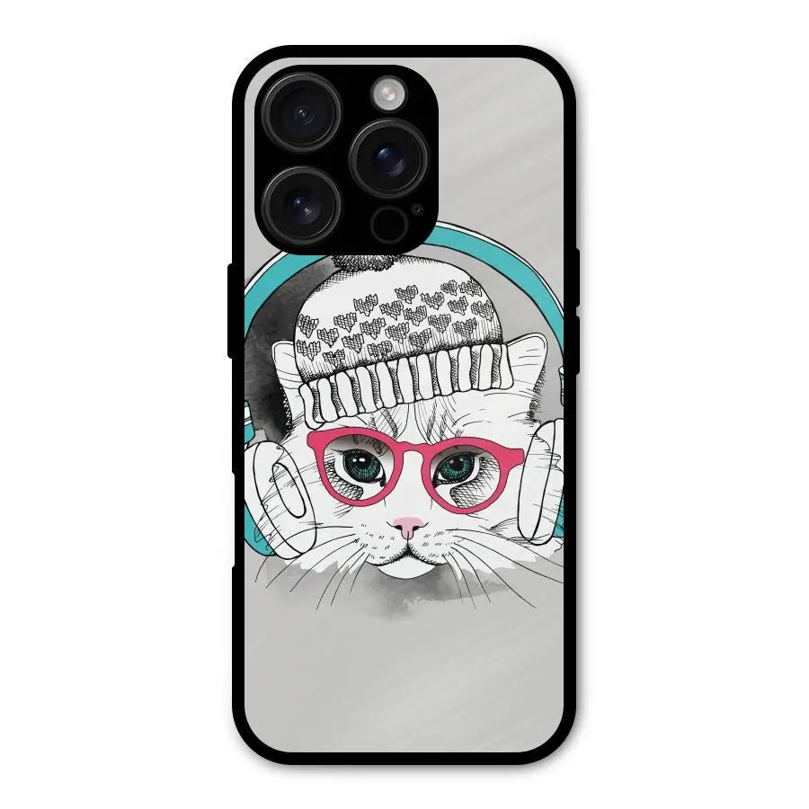 Cat Headphones Shockproof Hybrid Protection (Metal + TPU) Back Case Cover CoversCart