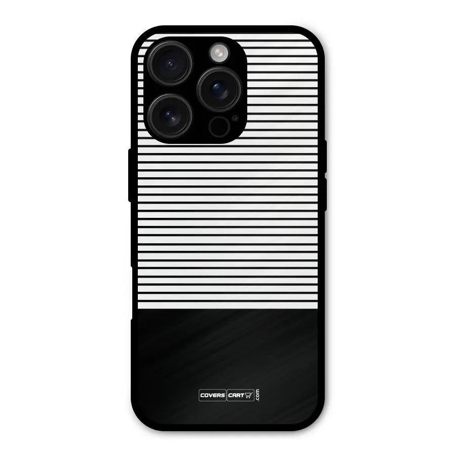 Classy Black Stripes Shockproof Hybrid Protection (Metal + TPU) Back Case Cover CoversCart