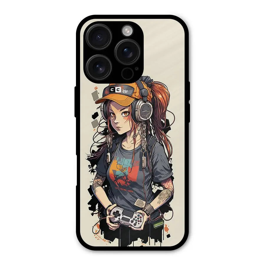 Cool Gamer Girl Shockproof Hybrid Protection (Metal + TPU) Back Case Cover CoversCart