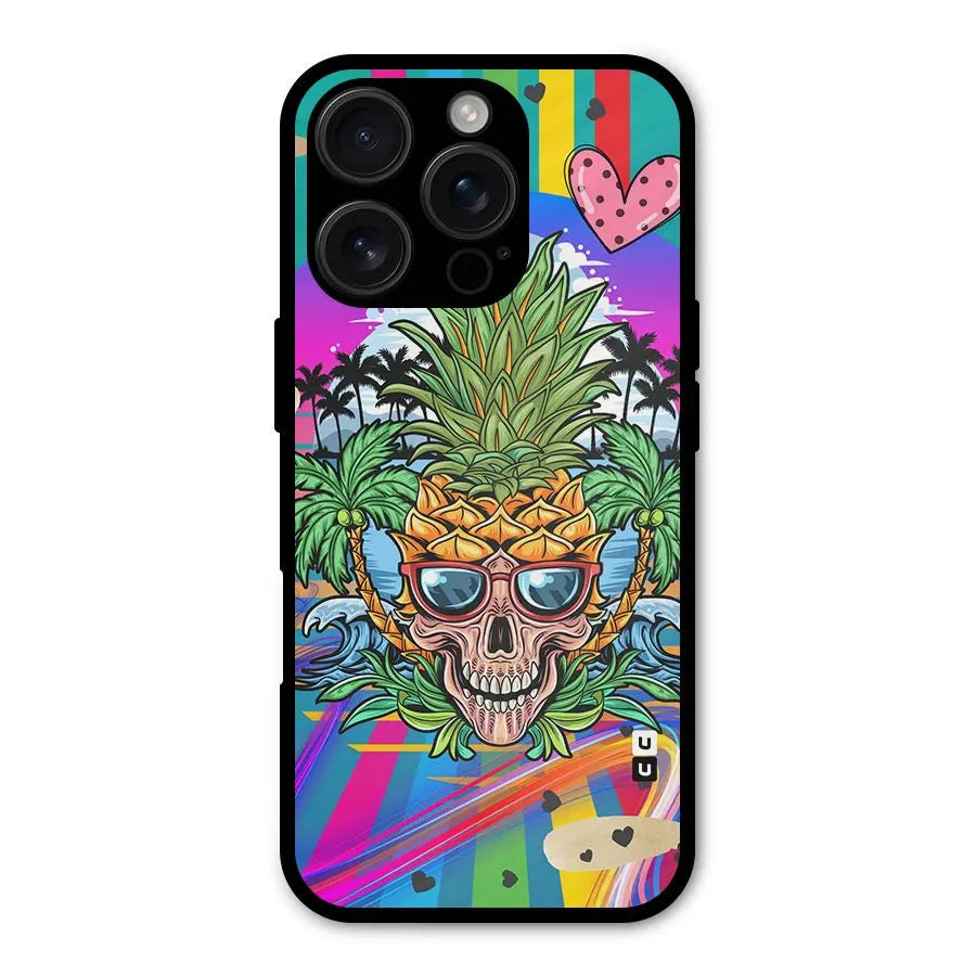 Cool Pineapple Skull Shockproof Hybrid Protection (Metal + TPU) Back Case Cover CoversCart