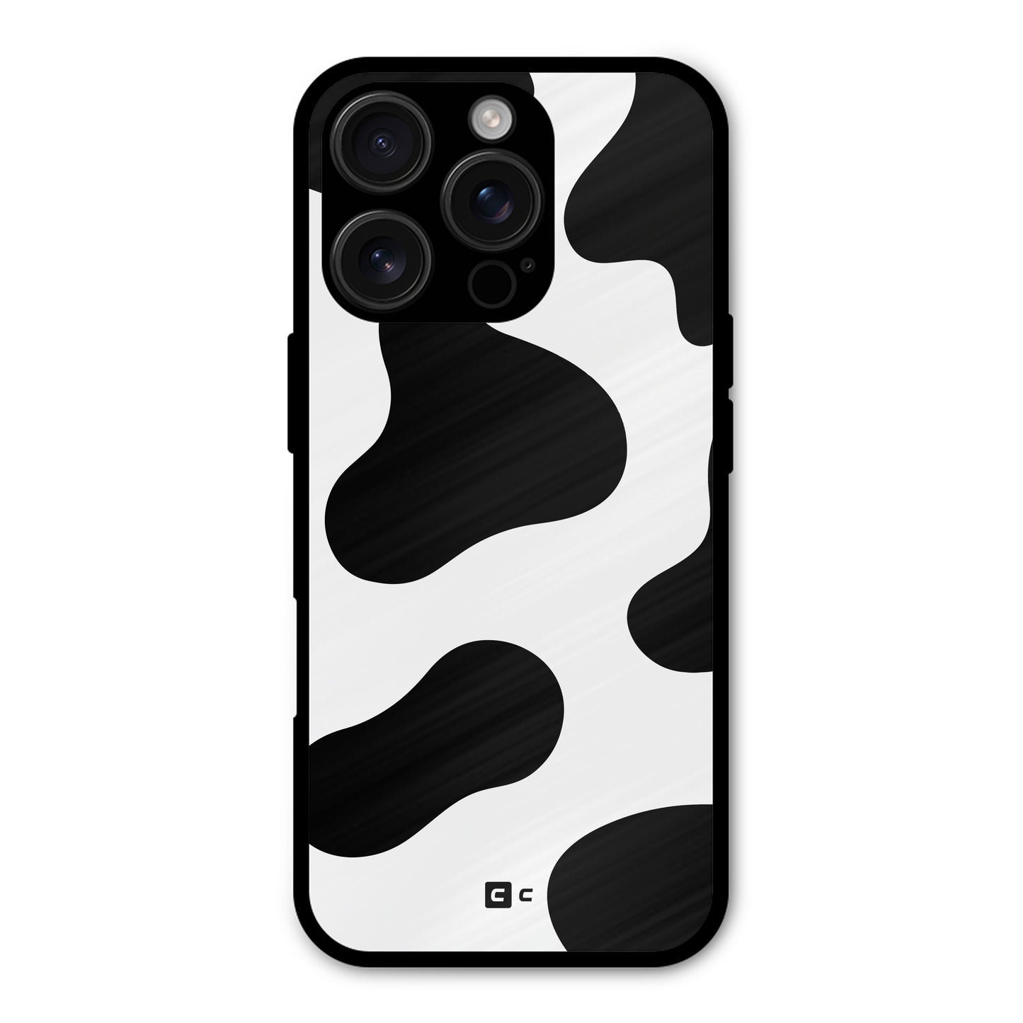 Cow Pattern Print Shockproof Hybrid Protection (Metal + TPU) Back Case Cover