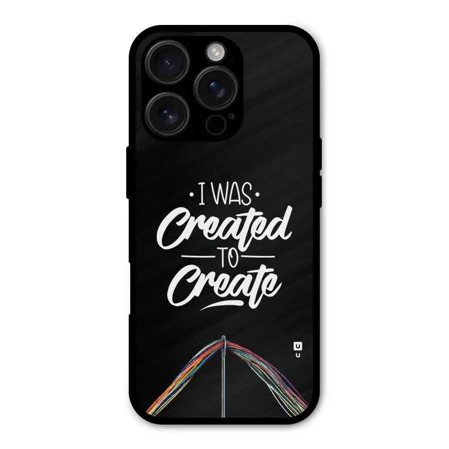 Created to Create Shockproof Hybrid Protection (Metal + TPU) Back Case Cover CoversCart