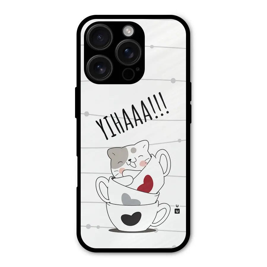 Cute Cat Cup Shockproof Hybrid Protection (Metal + TPU) Back Case Cover CoversCart
