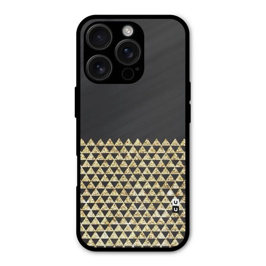 Dark Grey Golden Triangles Shockproof Hybrid Protection (Metal + TPU) Back Case Cover CoversCart