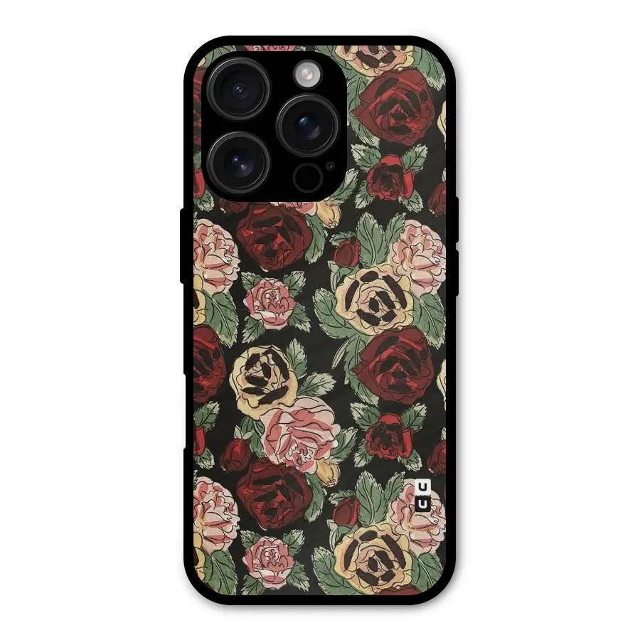 Dark Pastel Flowers Shockproof Hybrid Protection (Metal + TPU) Back Case Cover CoversCart