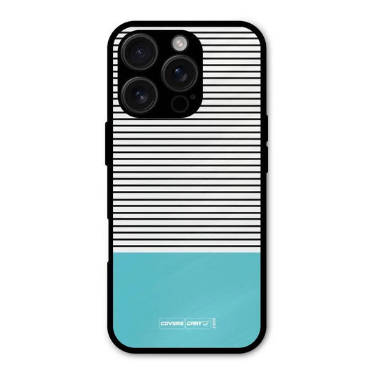 Deep Sky Blue Stripes Shockproof Hybrid Protection (Metal + TPU) Back Case Cover CoversCart