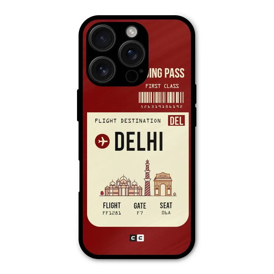 Delhi Boarding Pass Shockproof Hybrid Protection (Metal + TPU) Back Case Cover CoversCart