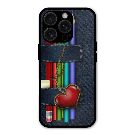 Denim Colorful Pencils Shockproof Hybrid Protection (Metal + TPU) Back Case Cover CoversCart