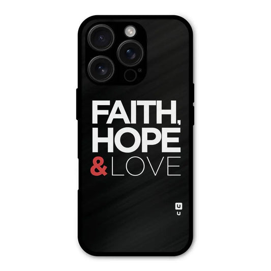 Faith Hope and Love Typography Shockproof Hybrid Protection (Metal + TPU) Back Case Cover CoversCart