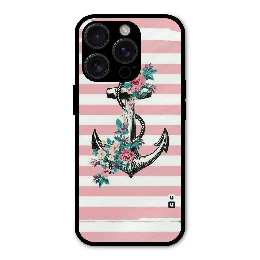 Floral Anchor Shockproof Hybrid Protection (Metal + TPU) Back Case Cover CoversCart
