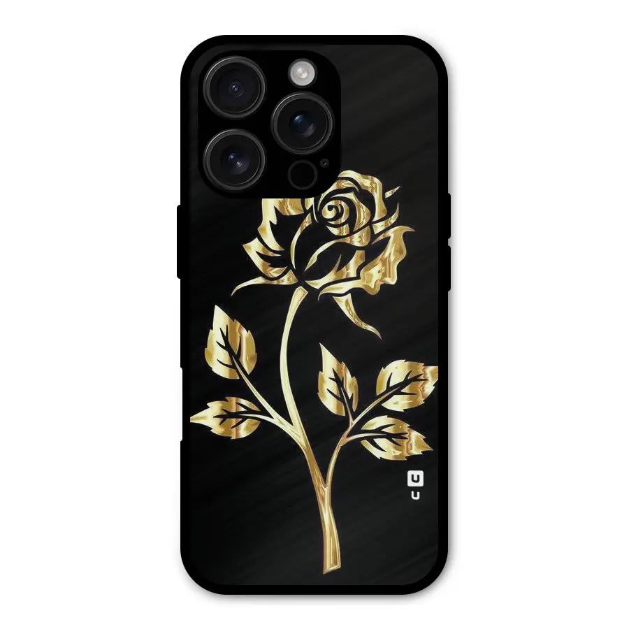 Gold Rose Shockproof Hybrid Protection (Metal + TPU) Back Case Cover CoversCart
