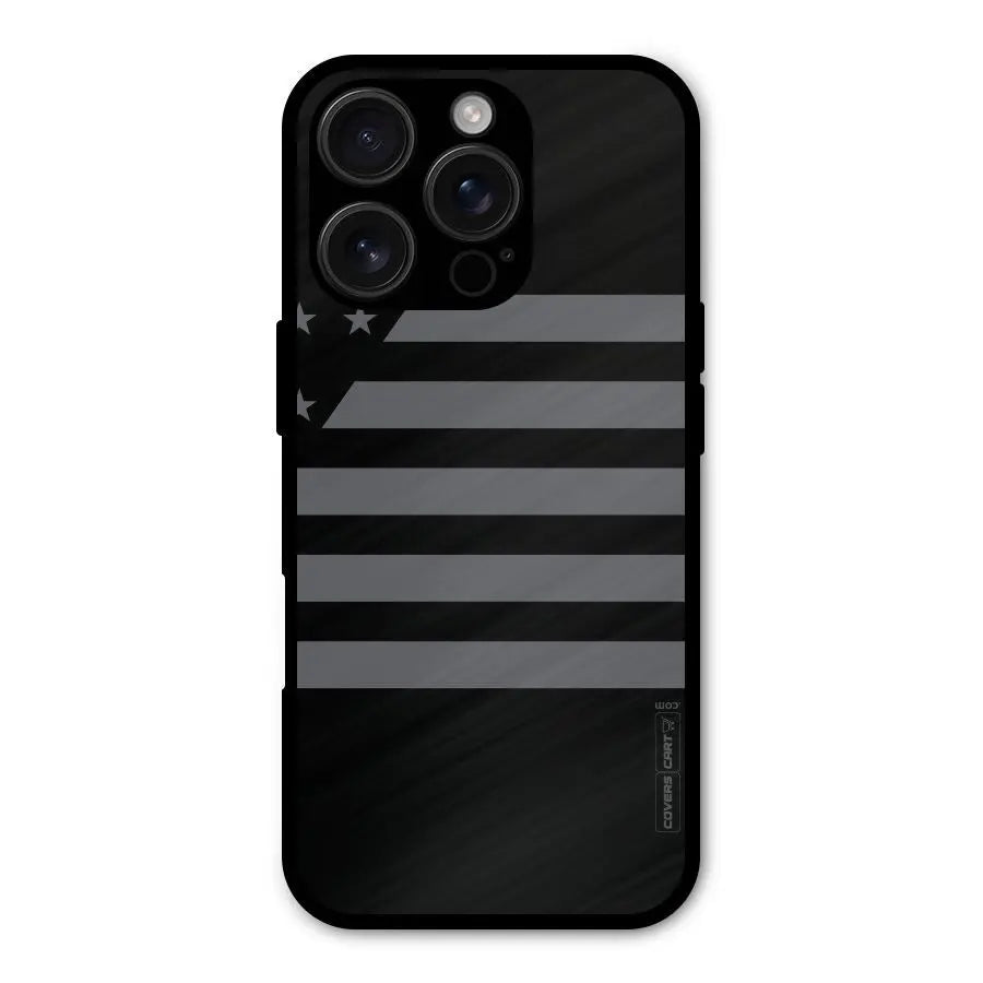 Grey Star Striped Pattern Shockproof Hybrid Protection (Metal + TPU) Back Case Cover CoversCart