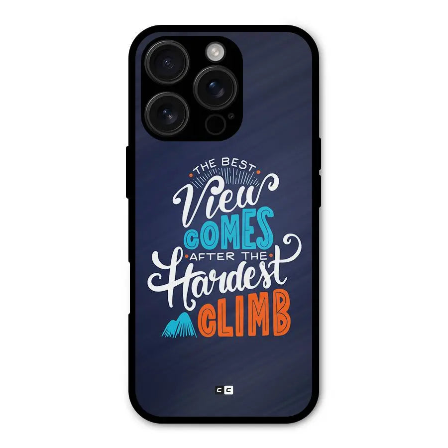 Hardest Climb Shockproof Hybrid Protection (Metal + TPU) Back Case Cover CoversCart
