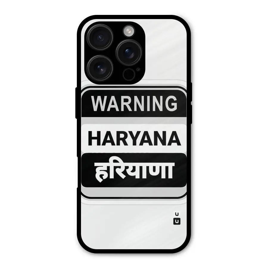 Haryana Warning Shockproof Hybrid Protection (Metal + TPU) Back Case Cover CoversCart