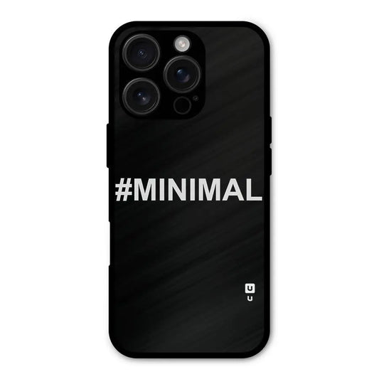 Hashtag Minimal Black Shockproof Hybrid Protection (Metal + TPU) Back Case Cover CoversCart