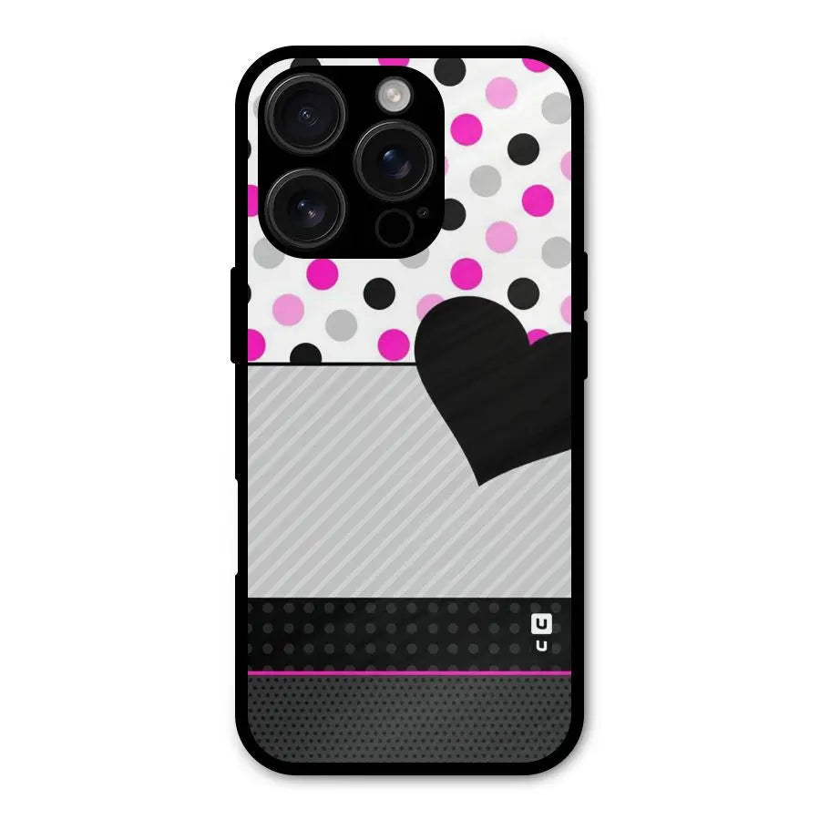 Heart Polka Stripes Shockproof Hybrid Protection (Metal + TPU) Back Case Cover CoversCart