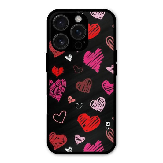 Hearts Art Pattern Shockproof Hybrid Protection (Metal + TPU) Back Case Cover CoversCart