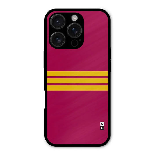 Horizontal Sports Stripes Shockproof Hybrid Protection (Metal + TPU) Back Case Cover CoversCart