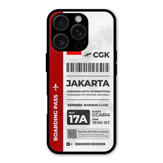 International Boarding Pass Jakarta Shockproof Hybrid Protection (Metal + TPU) Back Case Cover CoversCart
