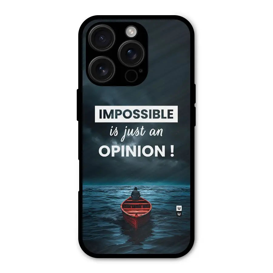 Just An Opinion Shockproof Hybrid Protection (Metal + TPU) Back Case Cover CoversCart