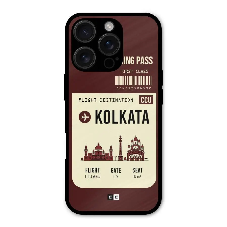 Kolkata Boarding Pass Shockproof Hybrid Protection (Metal + TPU) Back Case Cover CoversCart