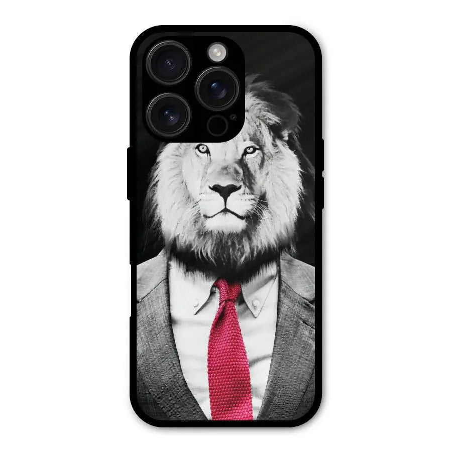 Lion with Red Tie Shockproof Hybrid Protection (Metal + TPU) Back Case Cover CoversCart