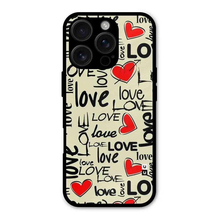Love Hearts Pattern Shockproof Hybrid Protection (Metal + TPU) Back Case Cover CoversCart