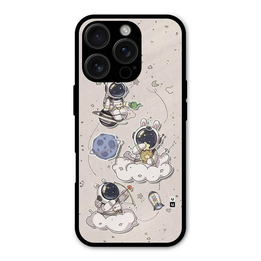 Lovely Astronaut Playing Shockproof Hybrid Protection (Metal + TPU) Back Case Cover CoversCart