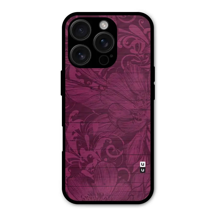 Magenta Floral Pattern Shockproof Hybrid Protection (Metal + TPU) Back Case Cover CoversCart