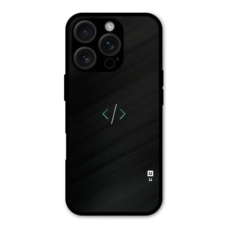 Minimal Dark Coding Shockproof Hybrid Protection (Metal + TPU) Back Case Cover CoversCart