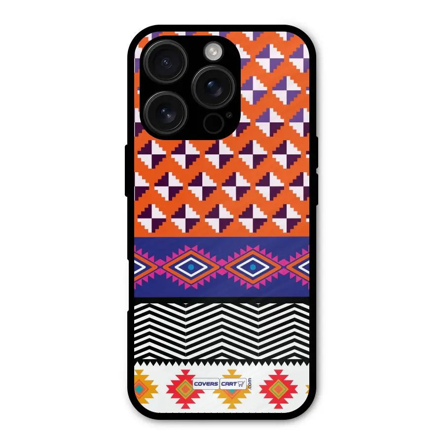 Mixed Pattern Aztec Shockproof Hybrid Protection (Metal + TPU) Back Case Cover CoversCart