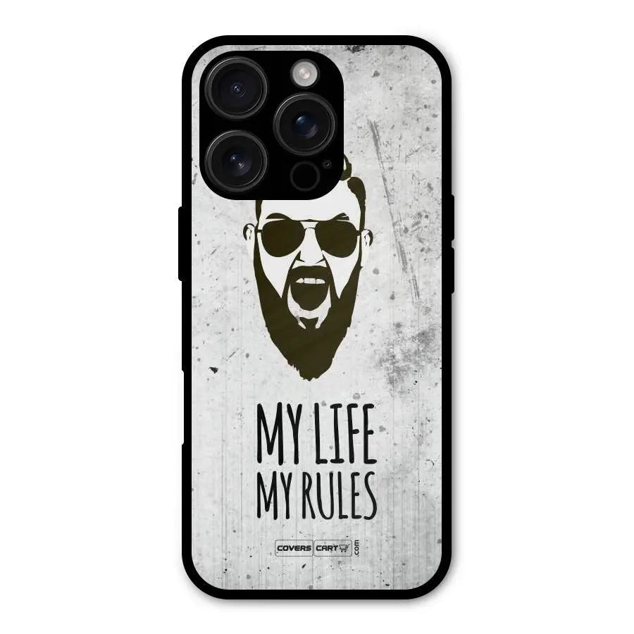 My Life My Rules Shockproof Hybrid Protection (Metal + TPU) Back Case Cover CoversCart